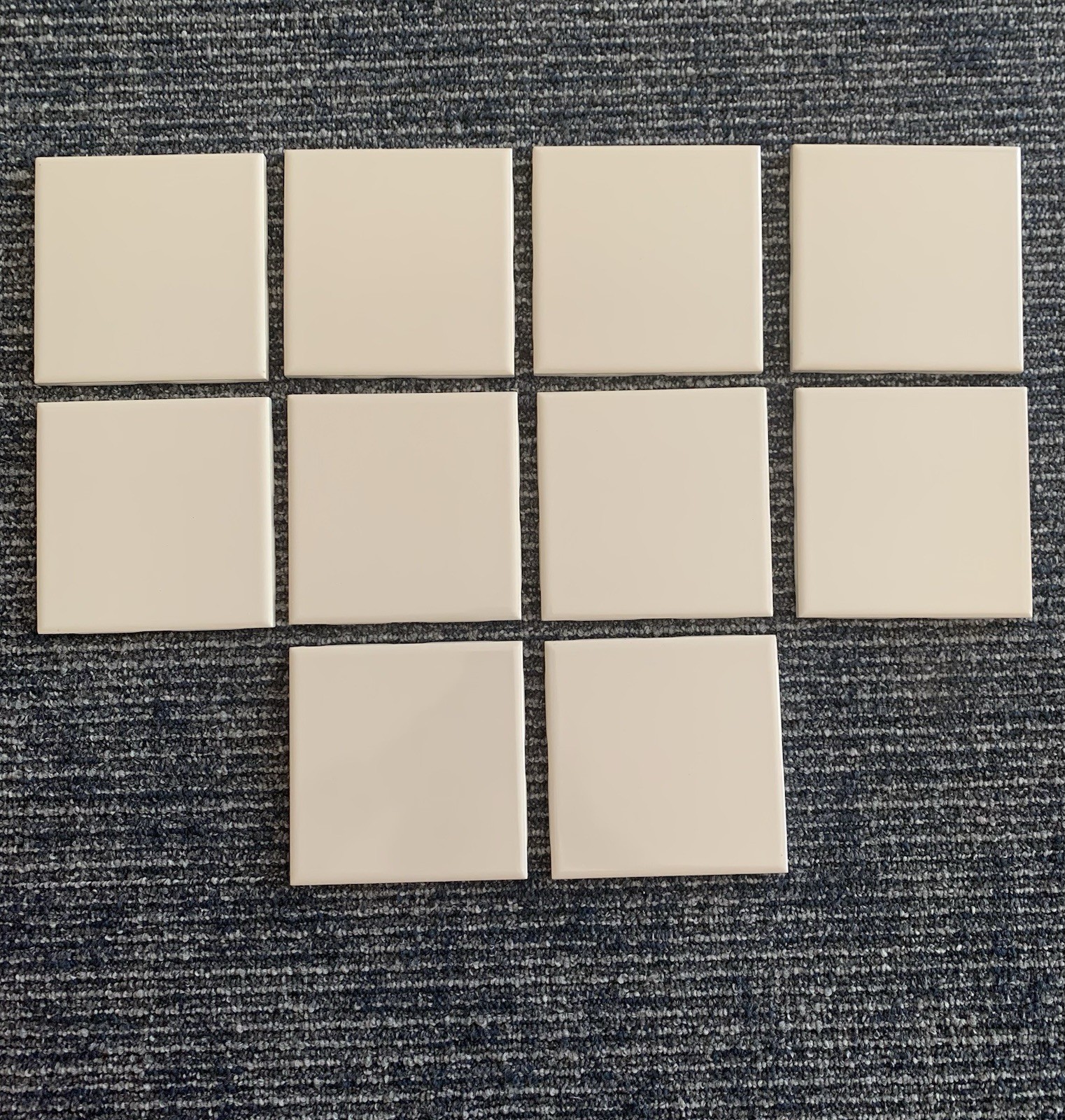 Vintage Florida Tile Off White #51 Gloss Finish Mid Century Modern Lot 10 New