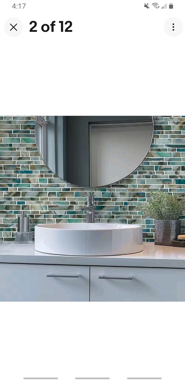 MS International Night Sky Interlocking Glass Wall Tile Lot Of 4 12×14″ Tiles