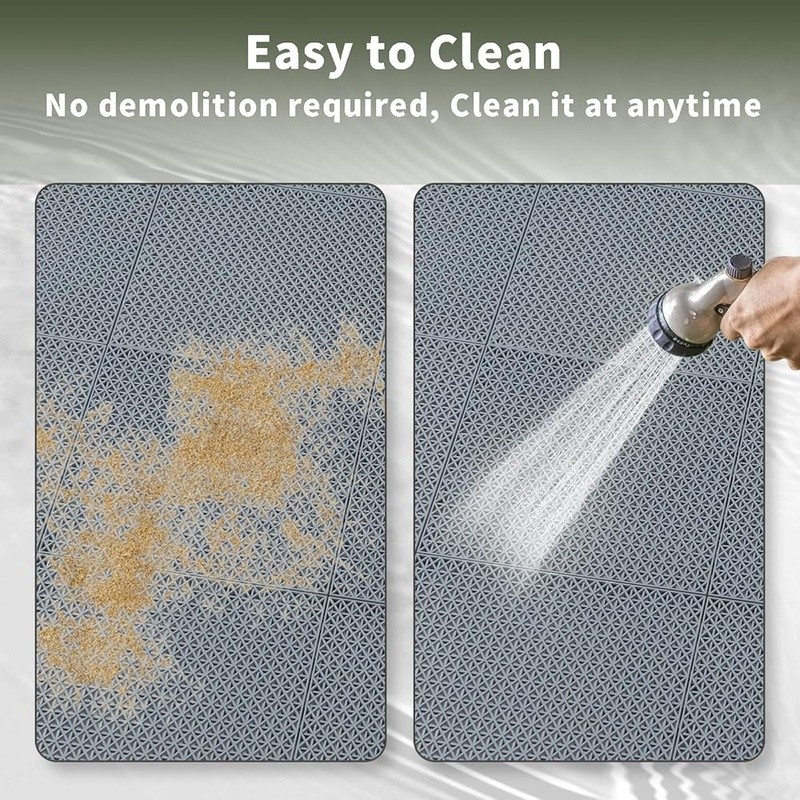 Slip Resistant Waterproof Interlocking Deck Tiles Easy Install Pool Patio Garden