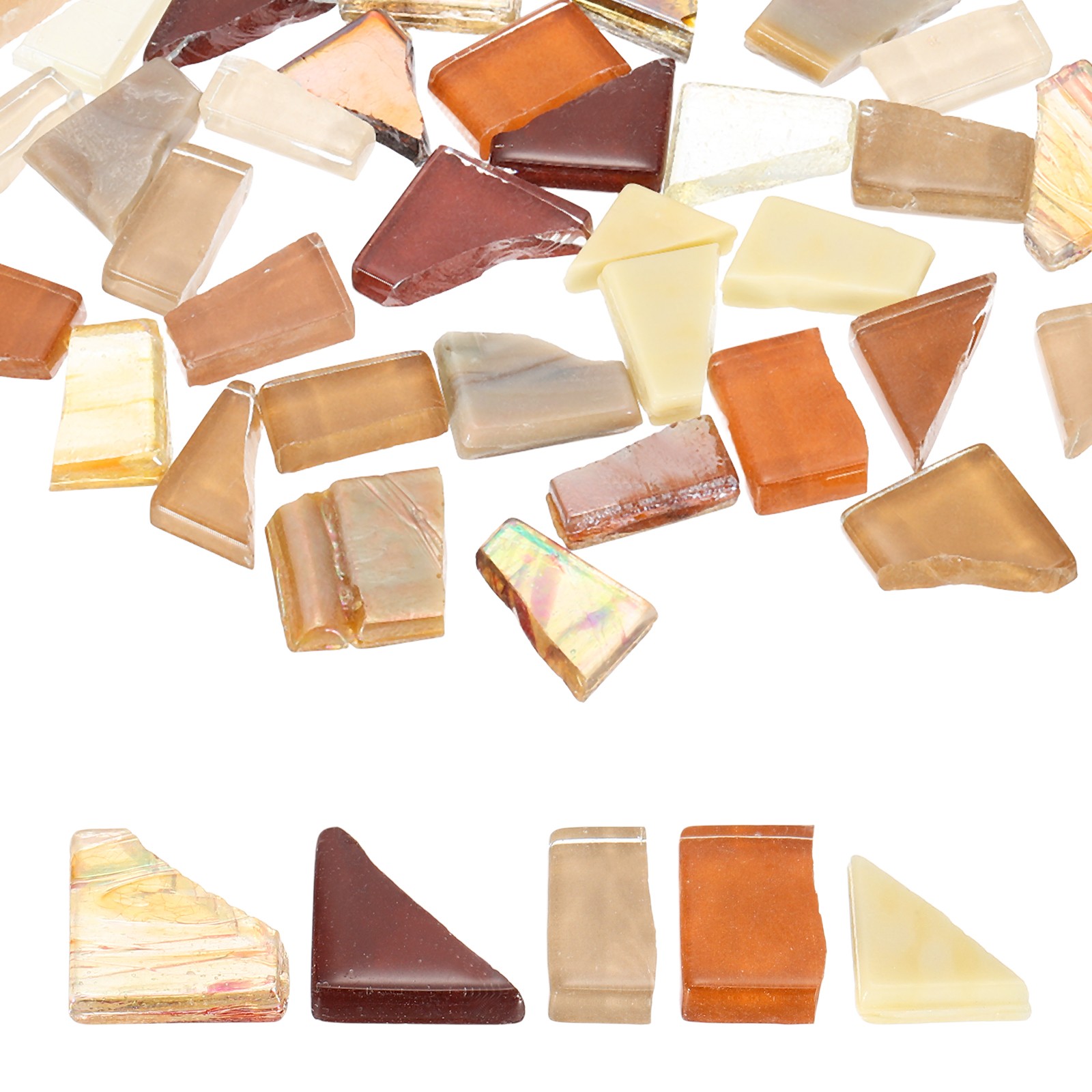 For Irregular Mosaic Glass, 200G/0.4LB Brown Series Sheets