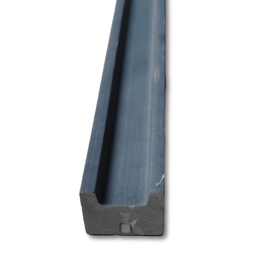 N15H Nero Marquina Black Marble Groove Liner Pencil Trim Molding Honed
