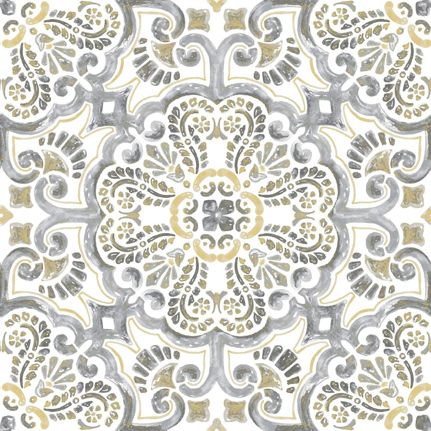 FP2947 Antico Peel & Stick Floor Tiles, Multicolor