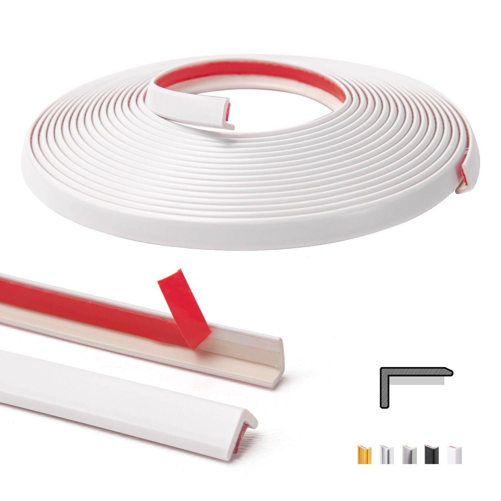 Art3d 20ft Peel and Stick Outside Vinyl Corner Trim for Tile and Wall Edges
