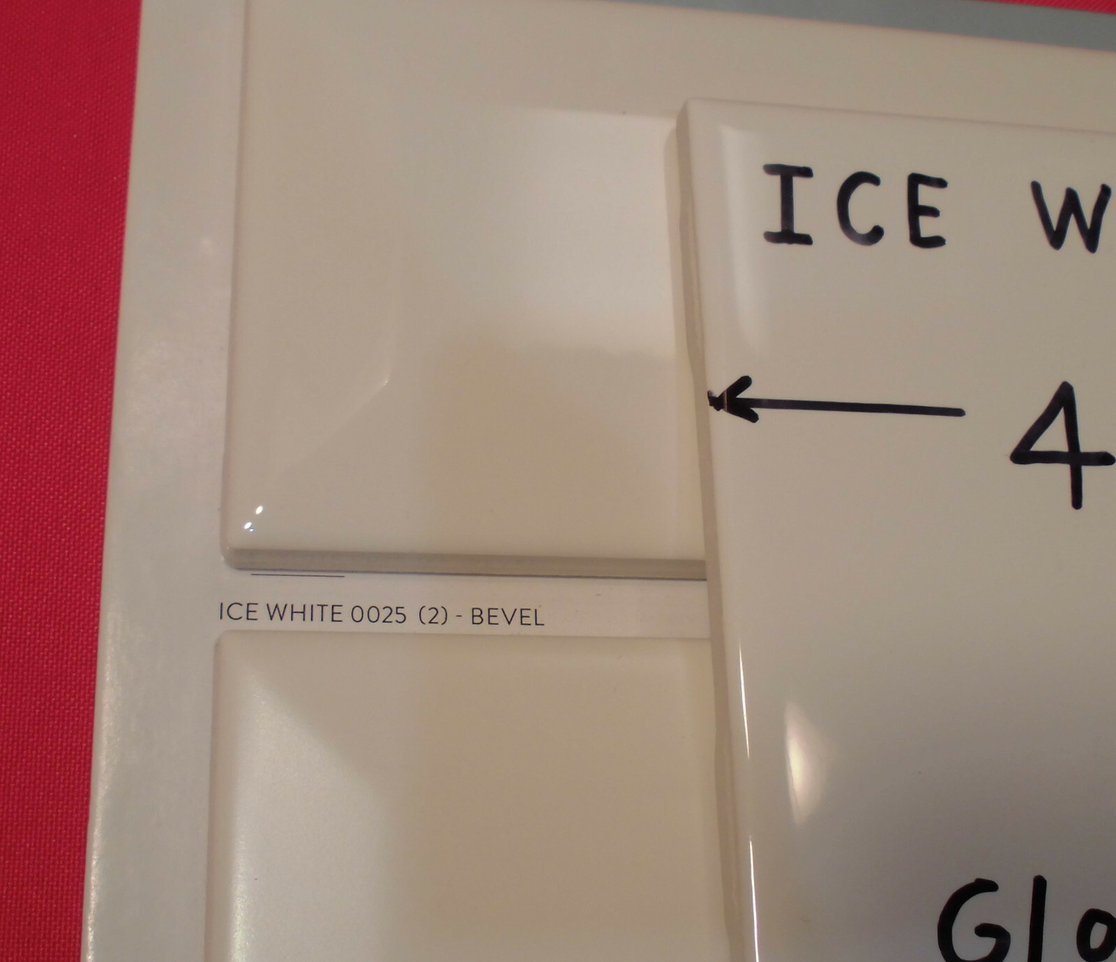 1 pc. 4-3/8″ *Brilliant Ice White* Glossy Ceramic Tile…Clean New Tiles