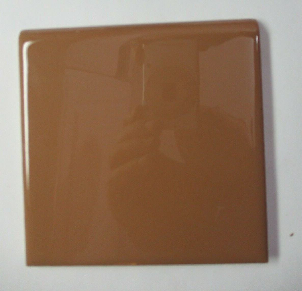 1 Bullnose Wheeling US 4-3/8″ 1960 Gloss Chocolate Brown Mocha Ceramic Wall Tile