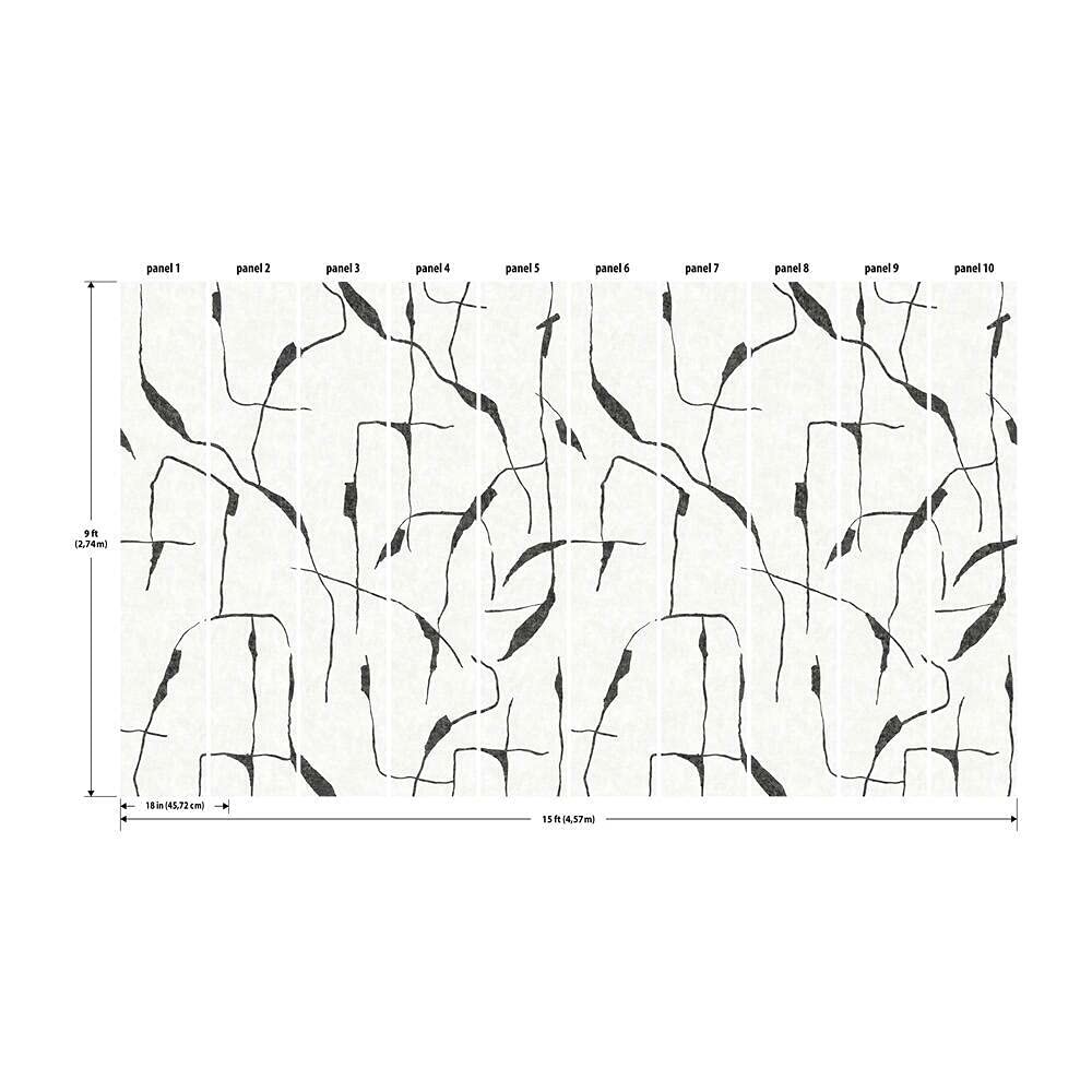 RoomMates RMK12210M Nikki Chu Off White and Charcoal Black Ivory Coast Peel a…