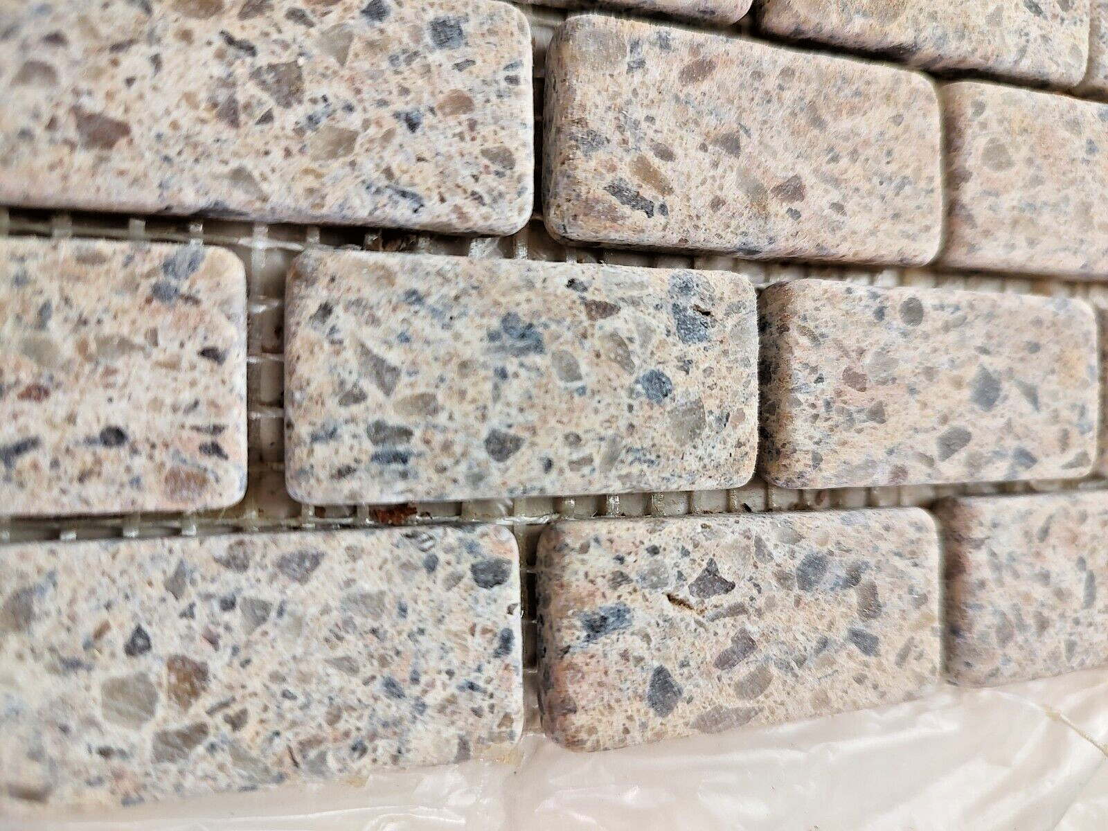 2 Silestone quartz mosaic tile sheets 6″ x 13″