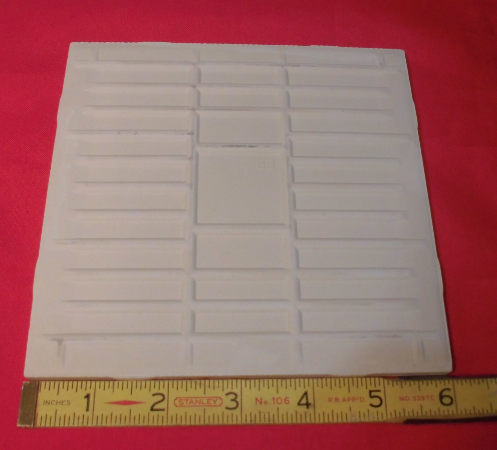 1 pc. Burgundy: 6″ X 6″ Glossy Ceramic Tile by American Olean Co. New Stock