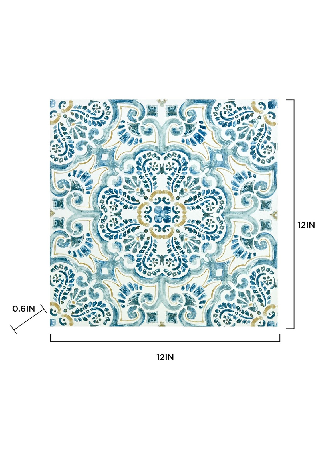 FP2477 Fontaine Peel Stick Floor Tiles Blue Waterproof Vinyl DIY Home Decor