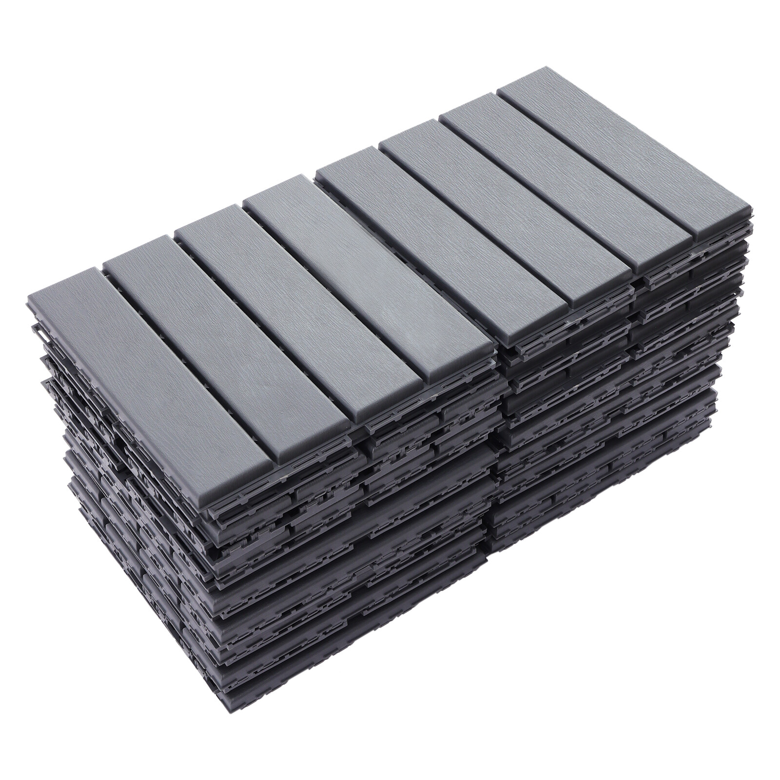 30PCS Outdoor Deck Patio Tiles Interlocking Flooring Tiles Set Replacement Tiles