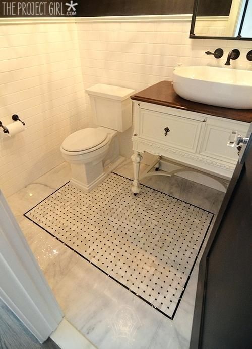 C651XP Carrara Marble Basketweave Mosaic Tile Carrera Black Dots Polished 1×2