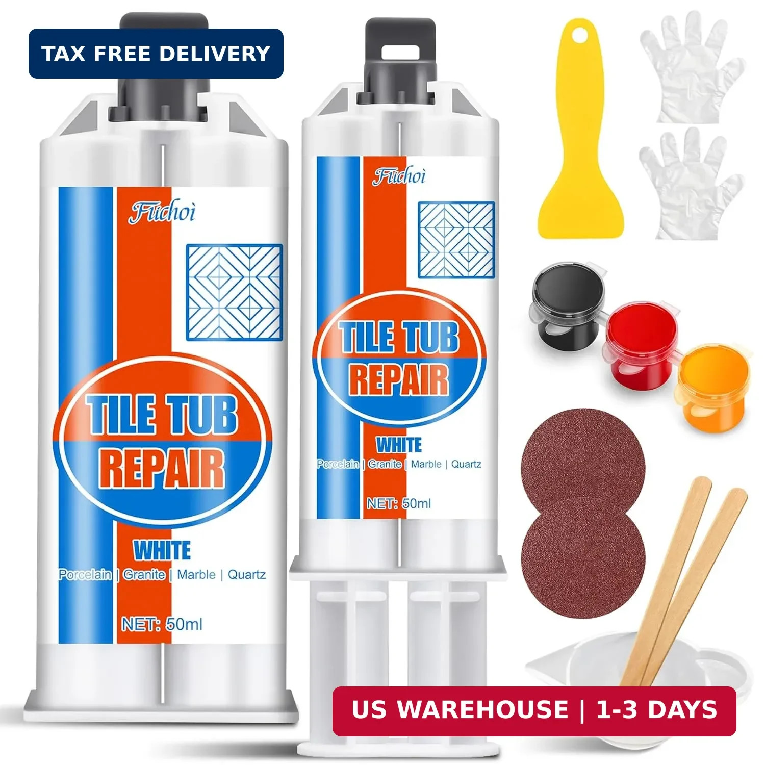 Tile Repair Kit, Ceramic Tile Chip Repair Kit, Porcelain Repair Kit for Ceramic,