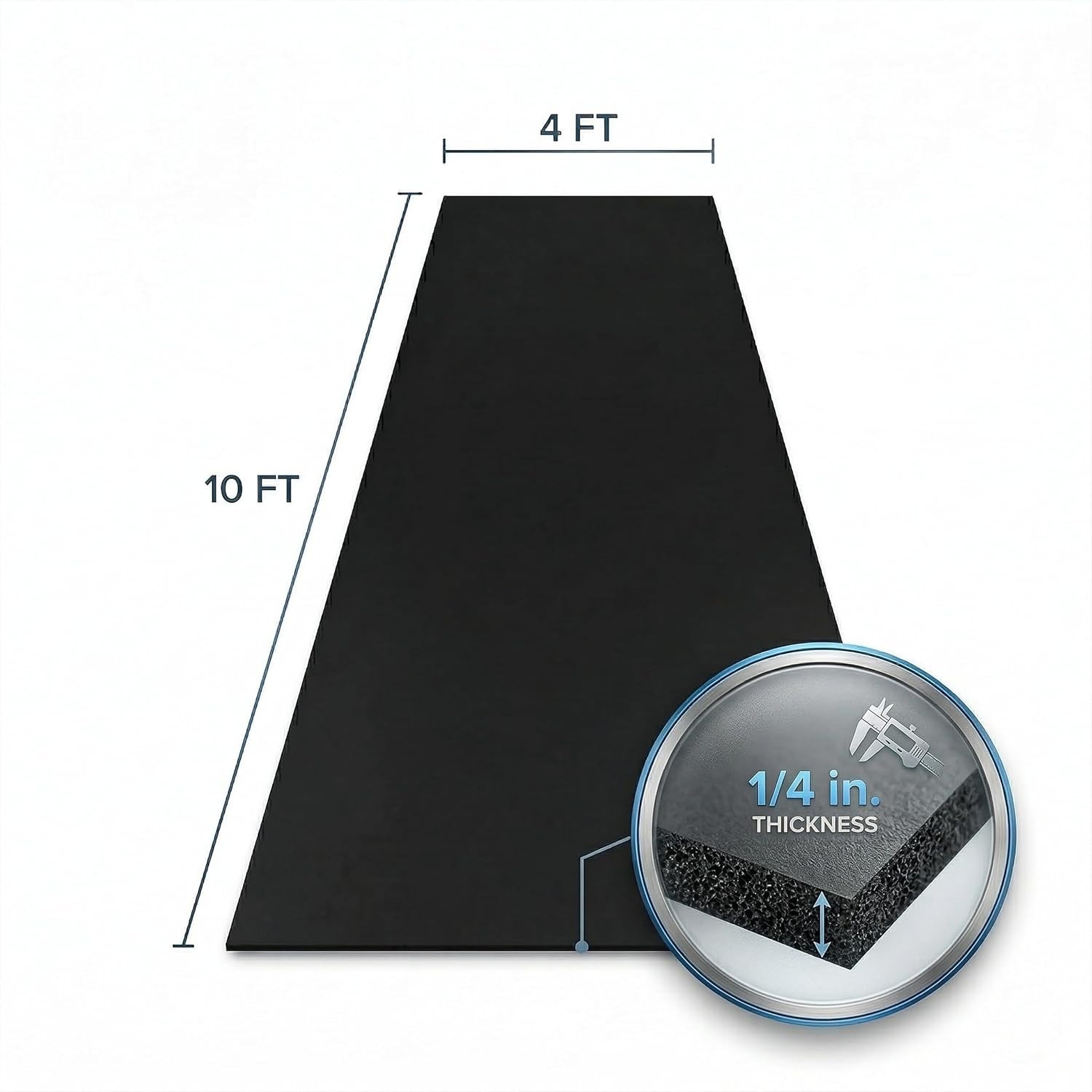 Flooring Inc’S 1/4″ Thick Tough Rubber Flooring Roll | Flexible Recycled Rubber