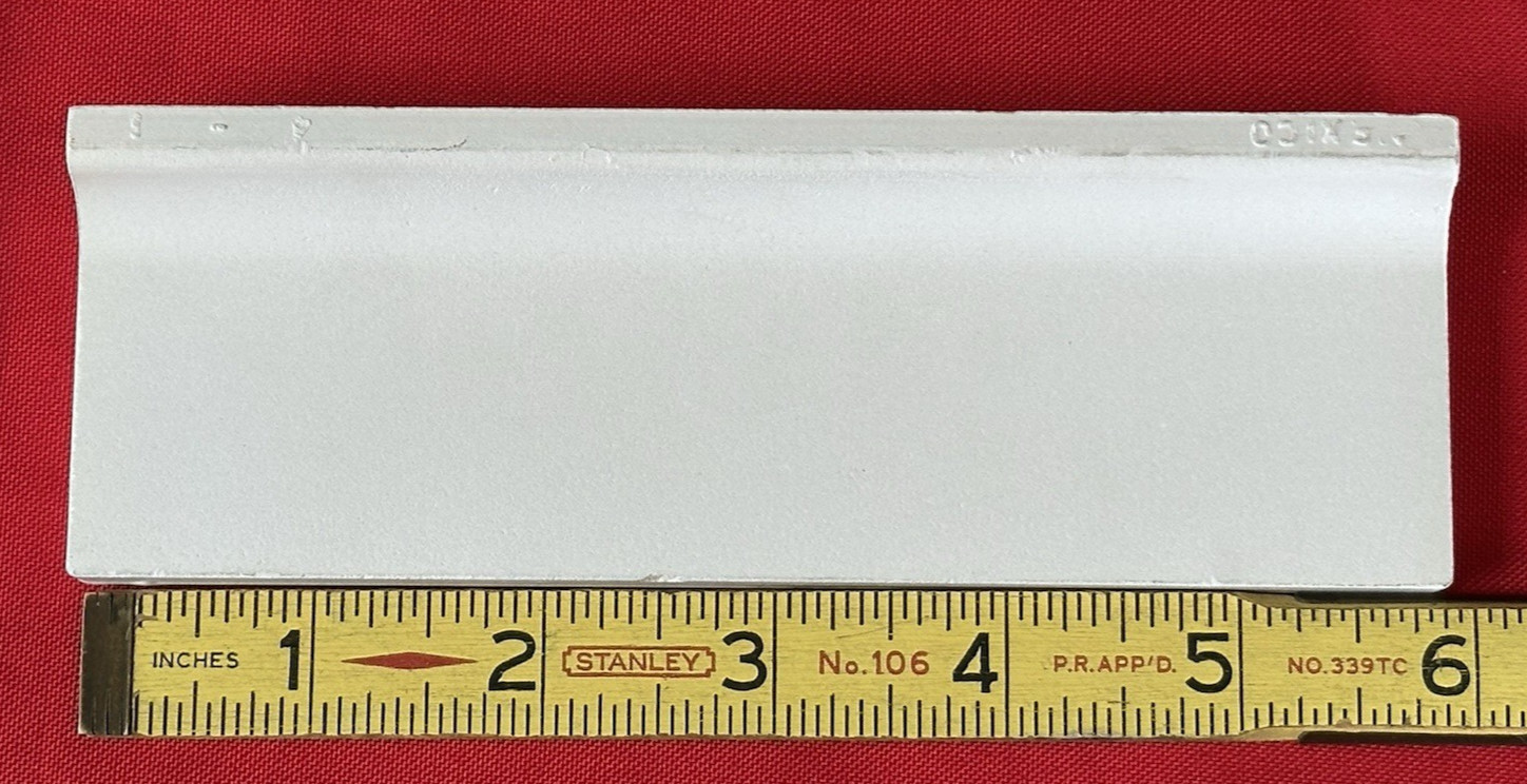 1 pc. Vanilla / off- white: 2″ X 6″ Radius Bullnose Ceramic Tile: American Olean