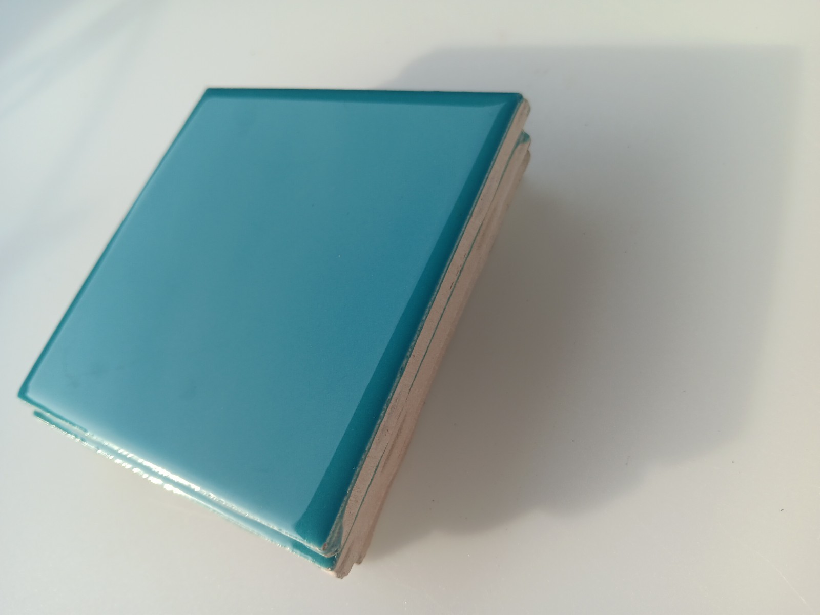 24 Tiles (3 ft²) – Glossy OceanBlue 4×4 Ceramic Subway Tile..Vintage/Retro