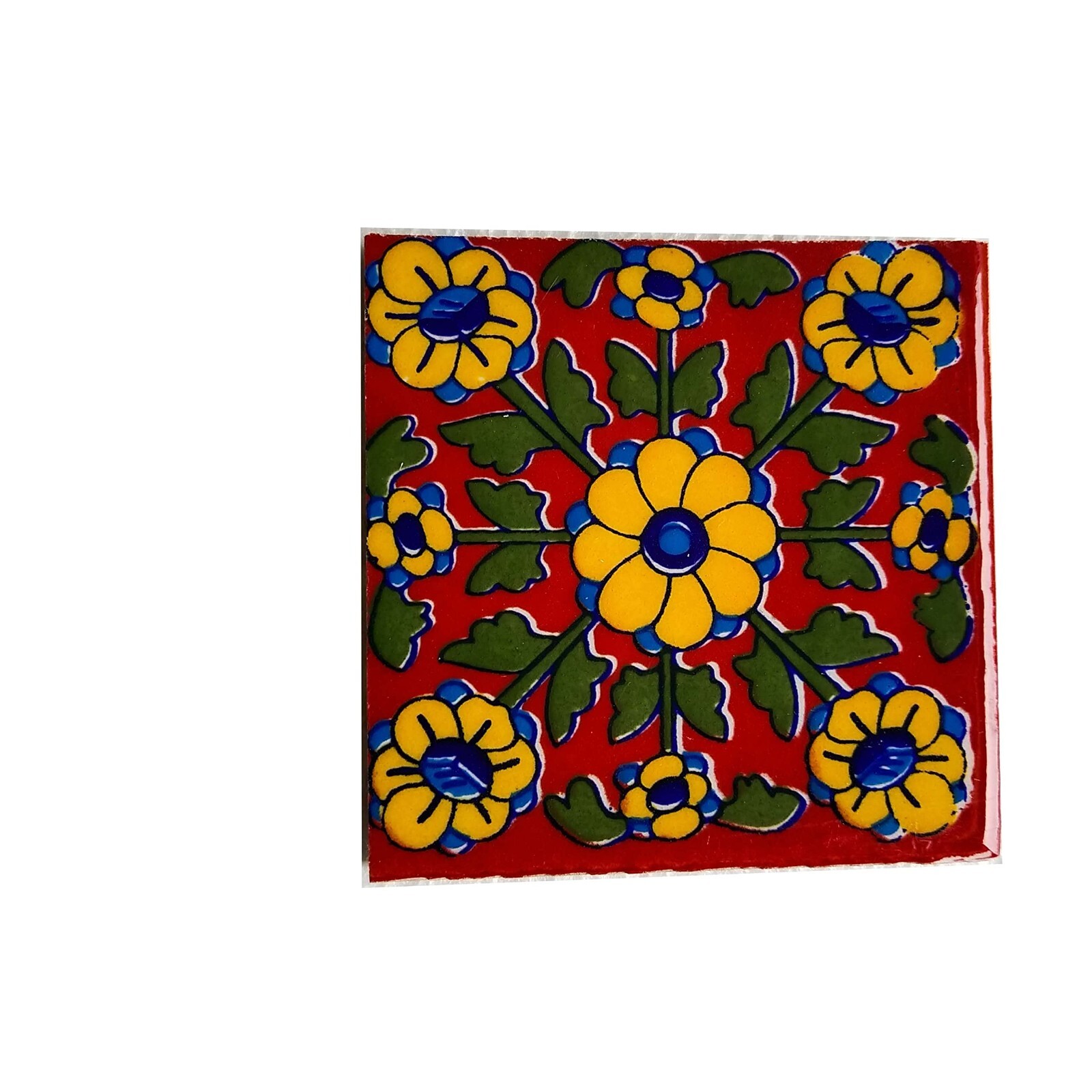 Decorative Interior Exterior Flooring Wall Ceramic 3 x 3 in Tiles Set of 10 Pcs.