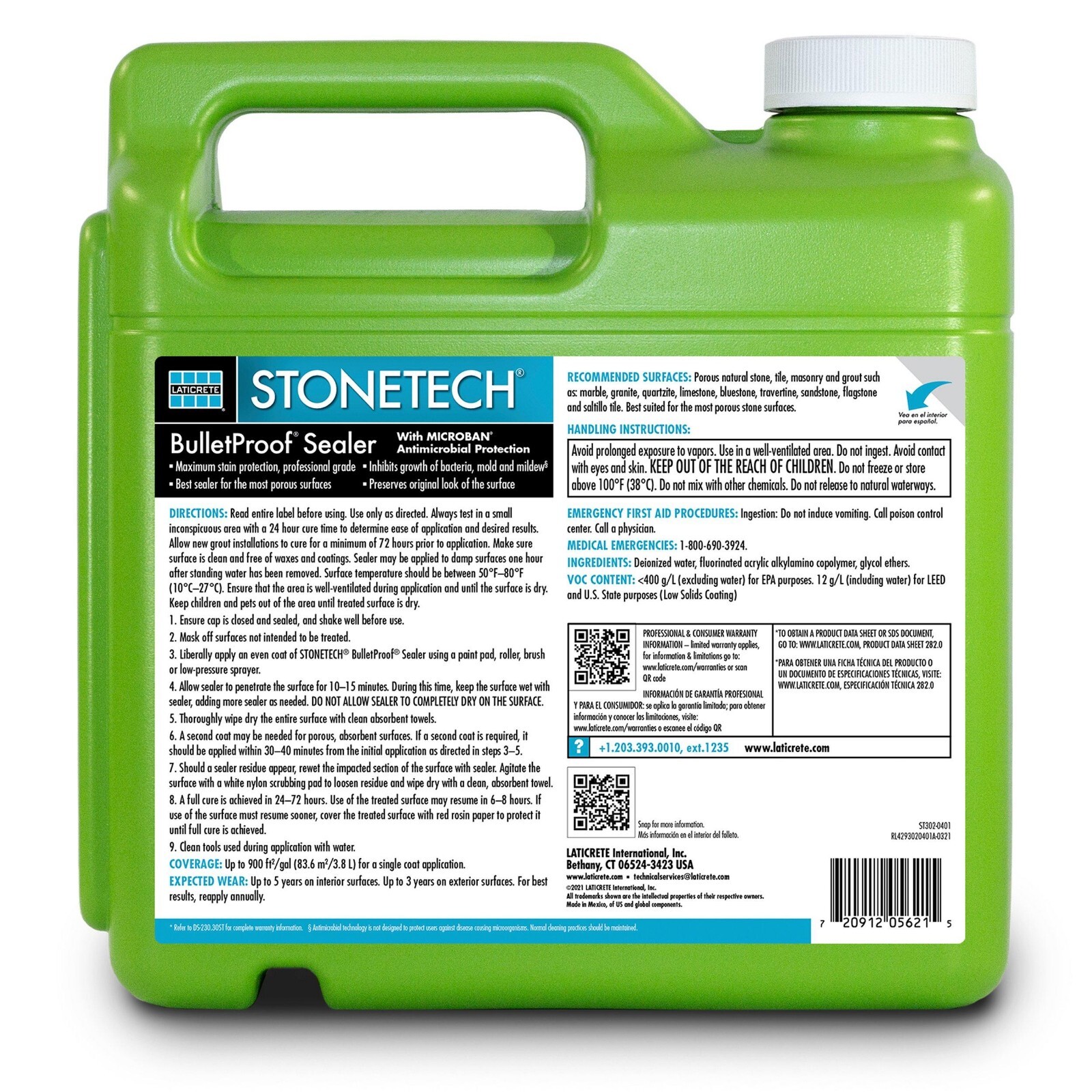 STONETECH BulletProof Sealer, 1 Gallon (3.8L) Bottle 1 Gallon, Clear