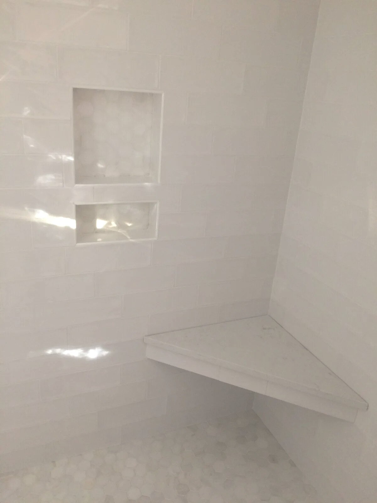 Shower Floating Bench – Schluter Kerdi-Board 2″ with Stainless Steel – Face 34in