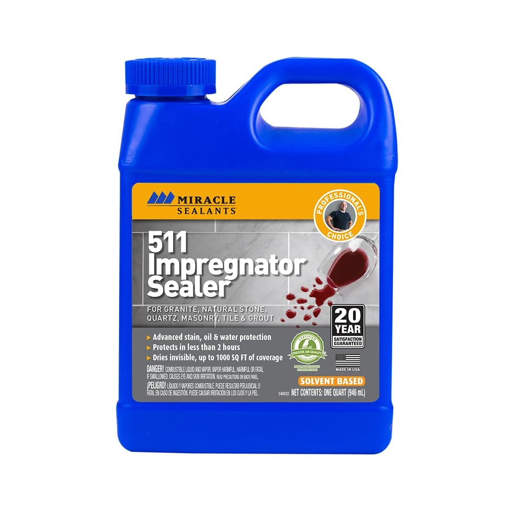 Miracle Sealants 511 Impregnator Penetrating Sealer for Stone Tile Grout 1 Quart