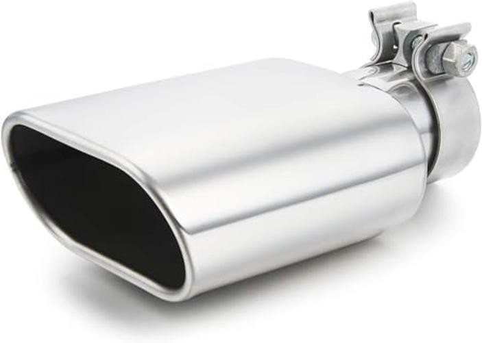 Square Exhaust Tip 3″ Inlet, Coating Rectangle Exhaust Tailpipe 3inch Polished