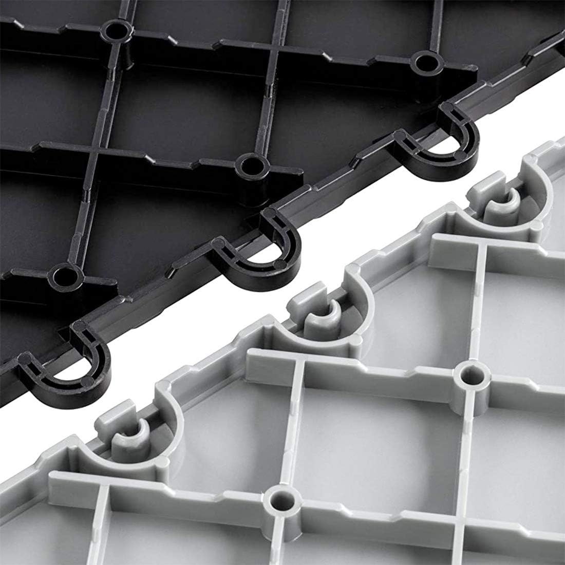 Looped Edge Garage Floor Tile 12 x 2.75 x 0.5 in Black 10-Piece Set