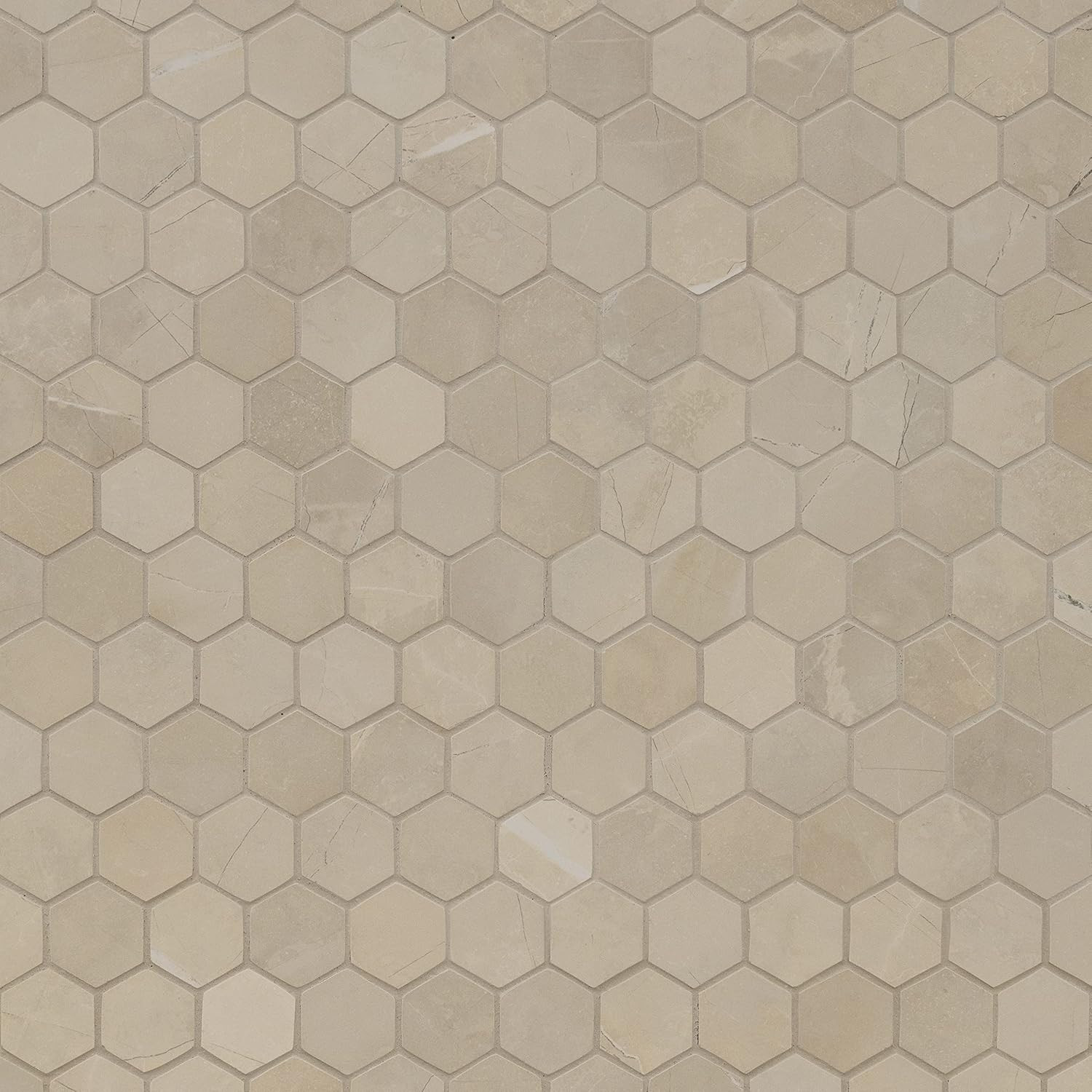 Sande 2″x2″ Hexagon Matte Porcelain Mosaic Tile for Bathroom & Kitchen