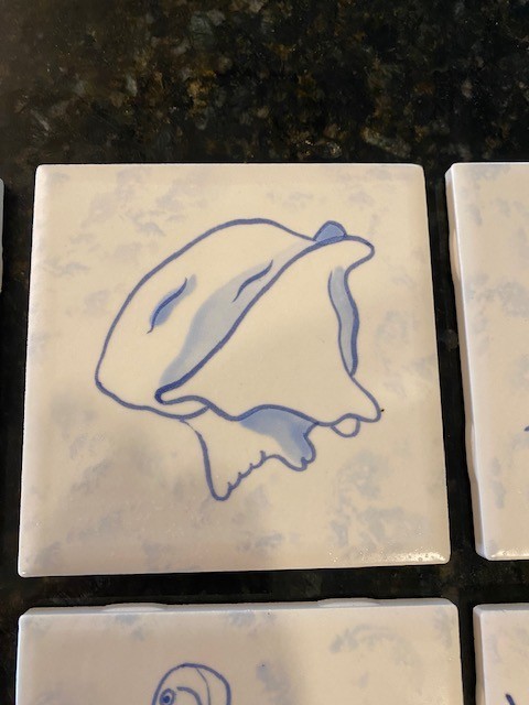 Decorative Wall Tile – Ocean Themed 12 Tiles