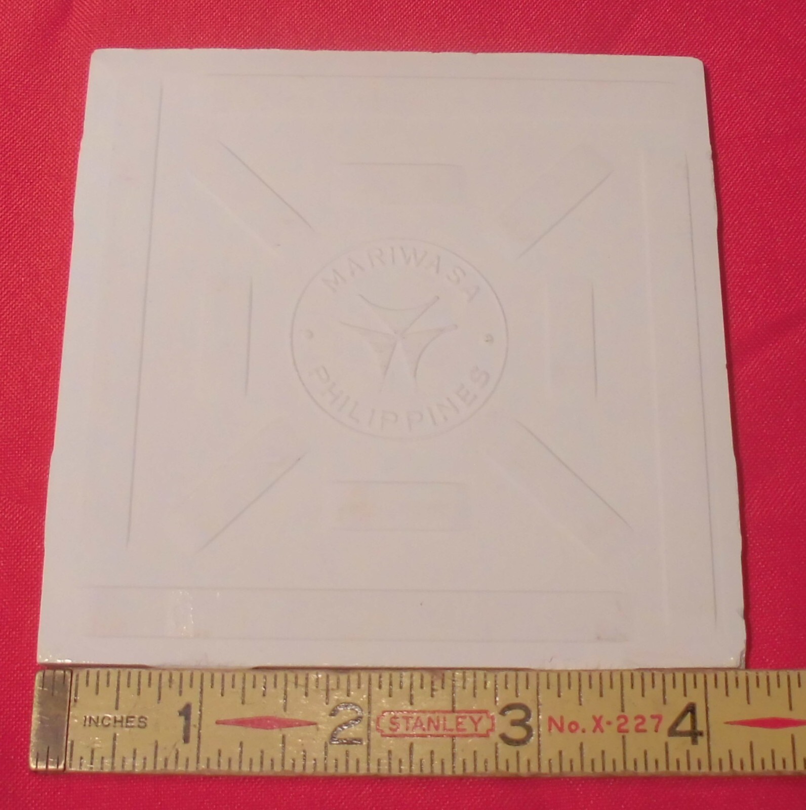 1 pc. Very Light Yellow: 4-1/4″ Glossy Ceramic Tile, 1/4″ Thick, by Mariwasa Co.