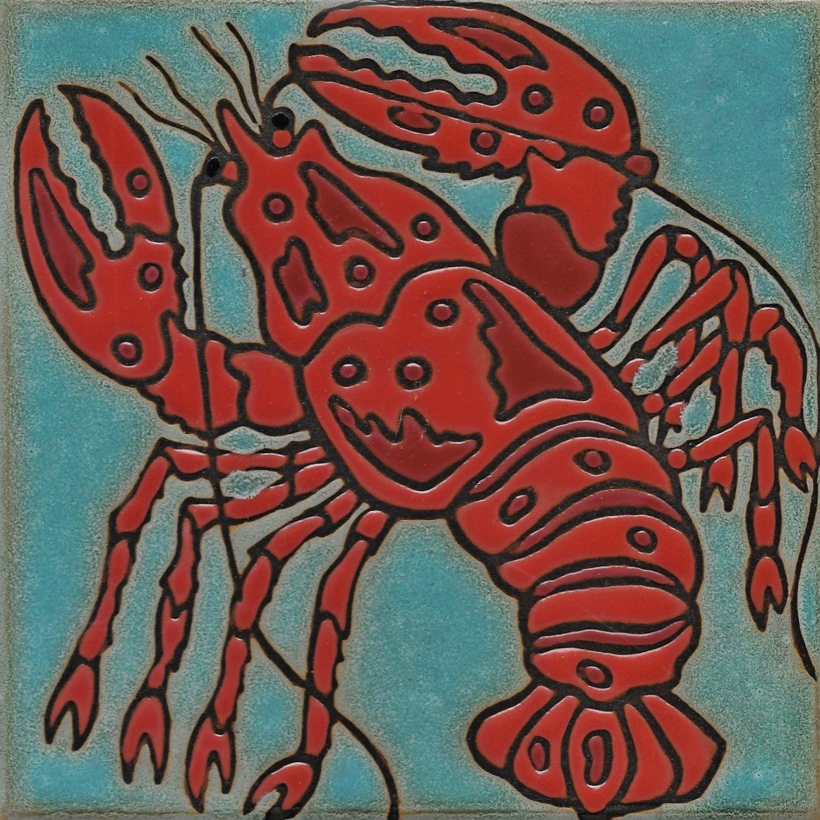 Ceramic Tile Lobster Sea Life wall decor hot plate installation kitchen mosaic