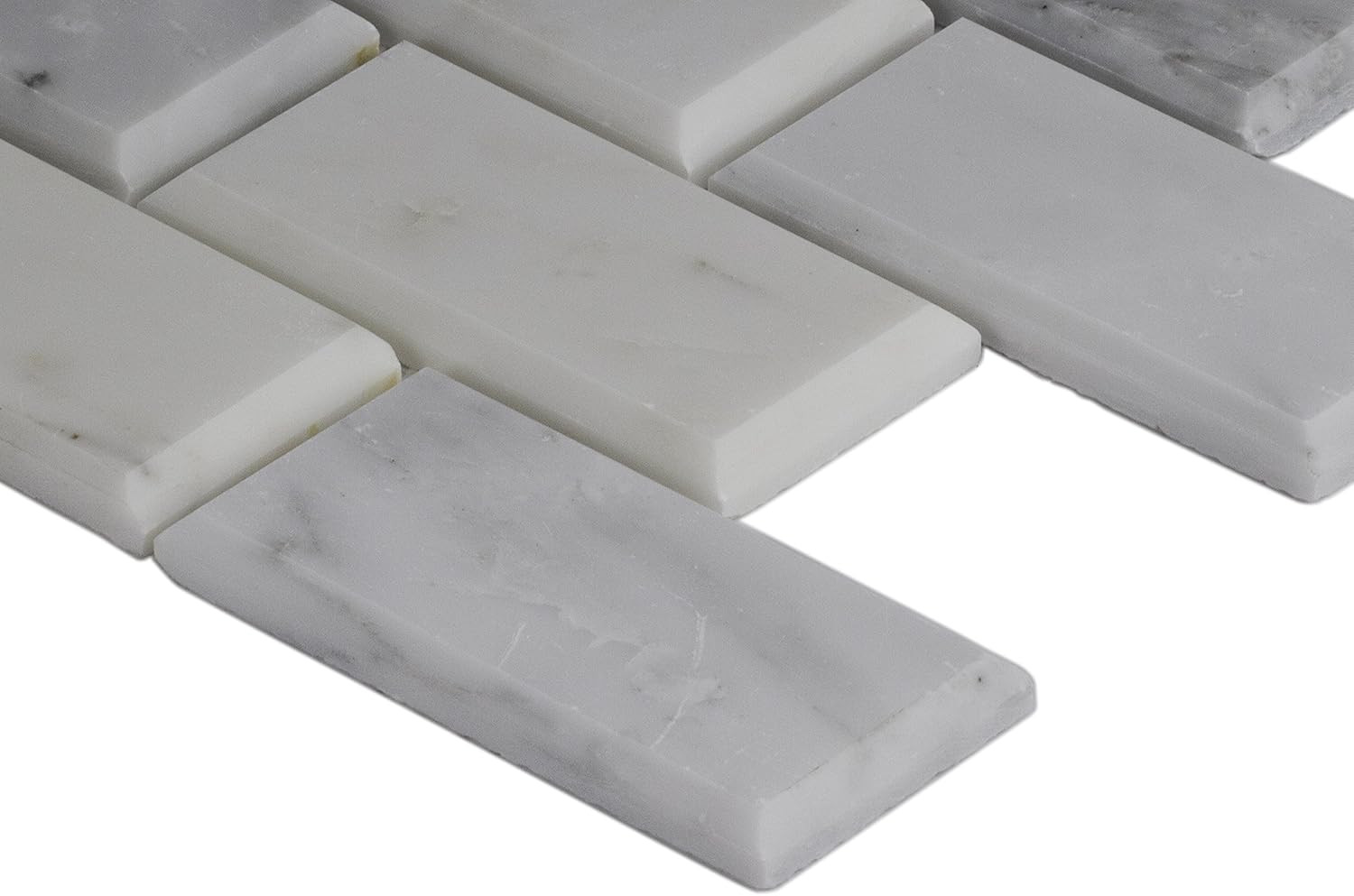 Greecian White 12×14 Polished Marble Subway Tile for Backsplash & Walls
