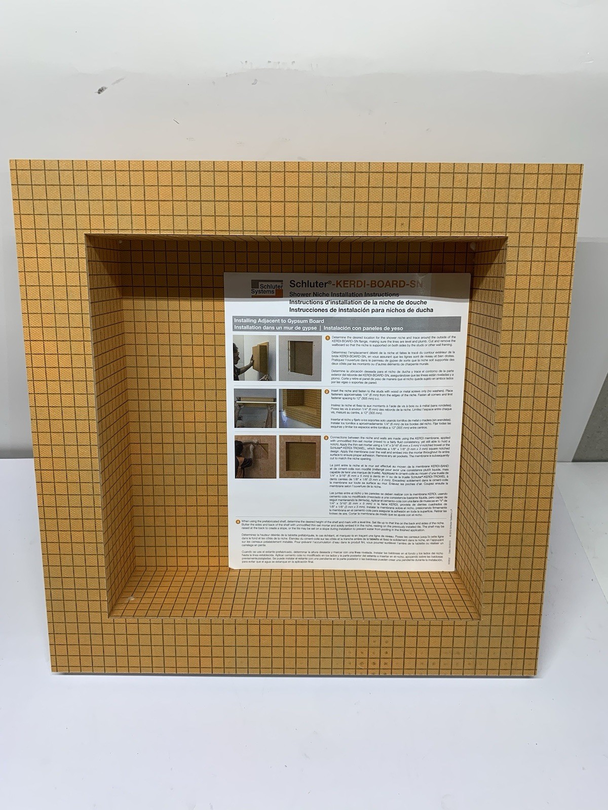 Schluter Kerdi Board Prefabricated Shower Niche 12″x12″