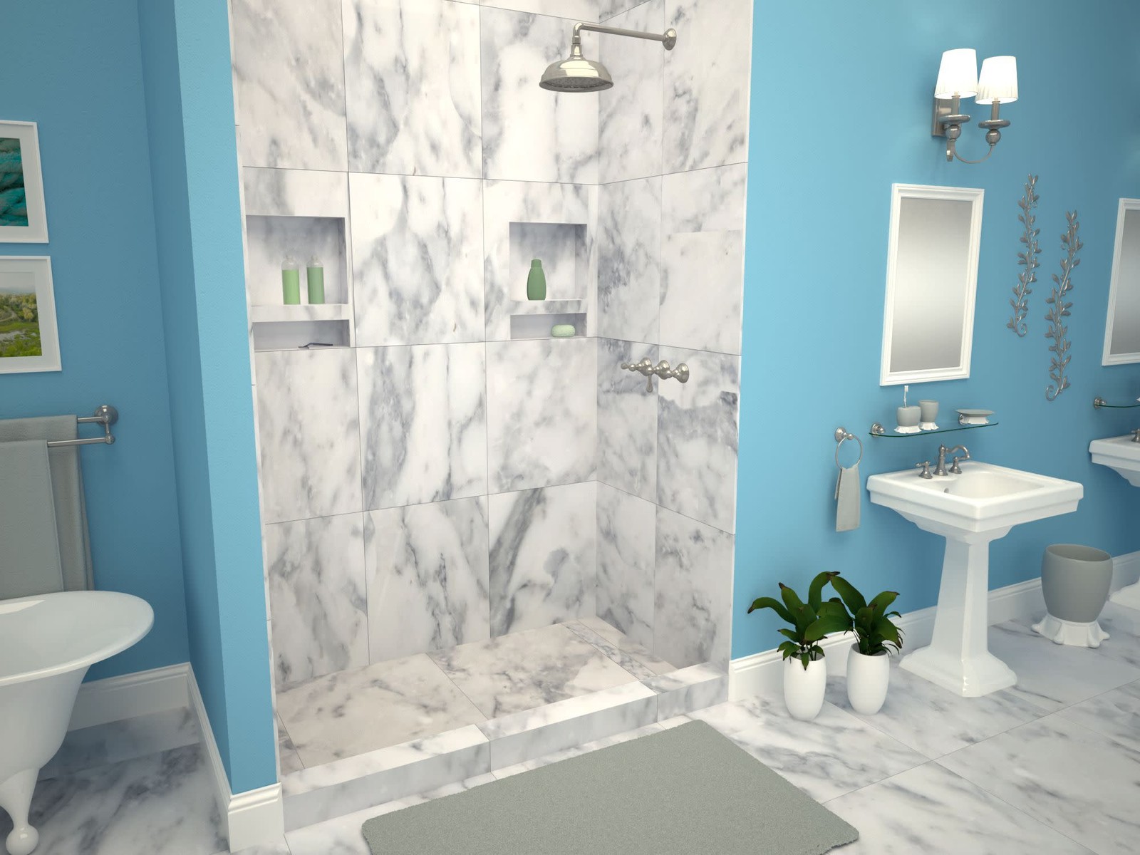 Tile Redi RT3260R-PVC-TBN Redi Trench 32″ x 60″ Rectangular – Tileable