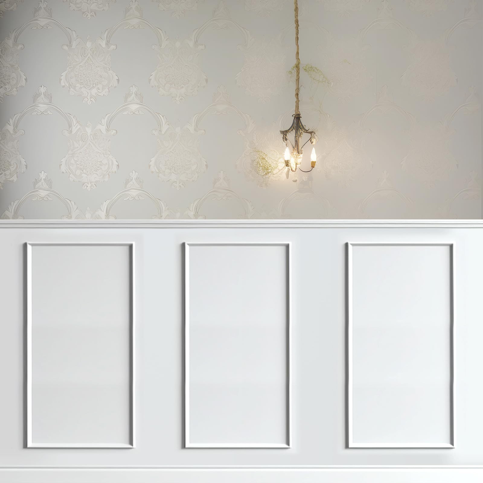 3 Set Accent Wall Molding Kit Peel and Stick Wainscoting Panels Board and Bat…
