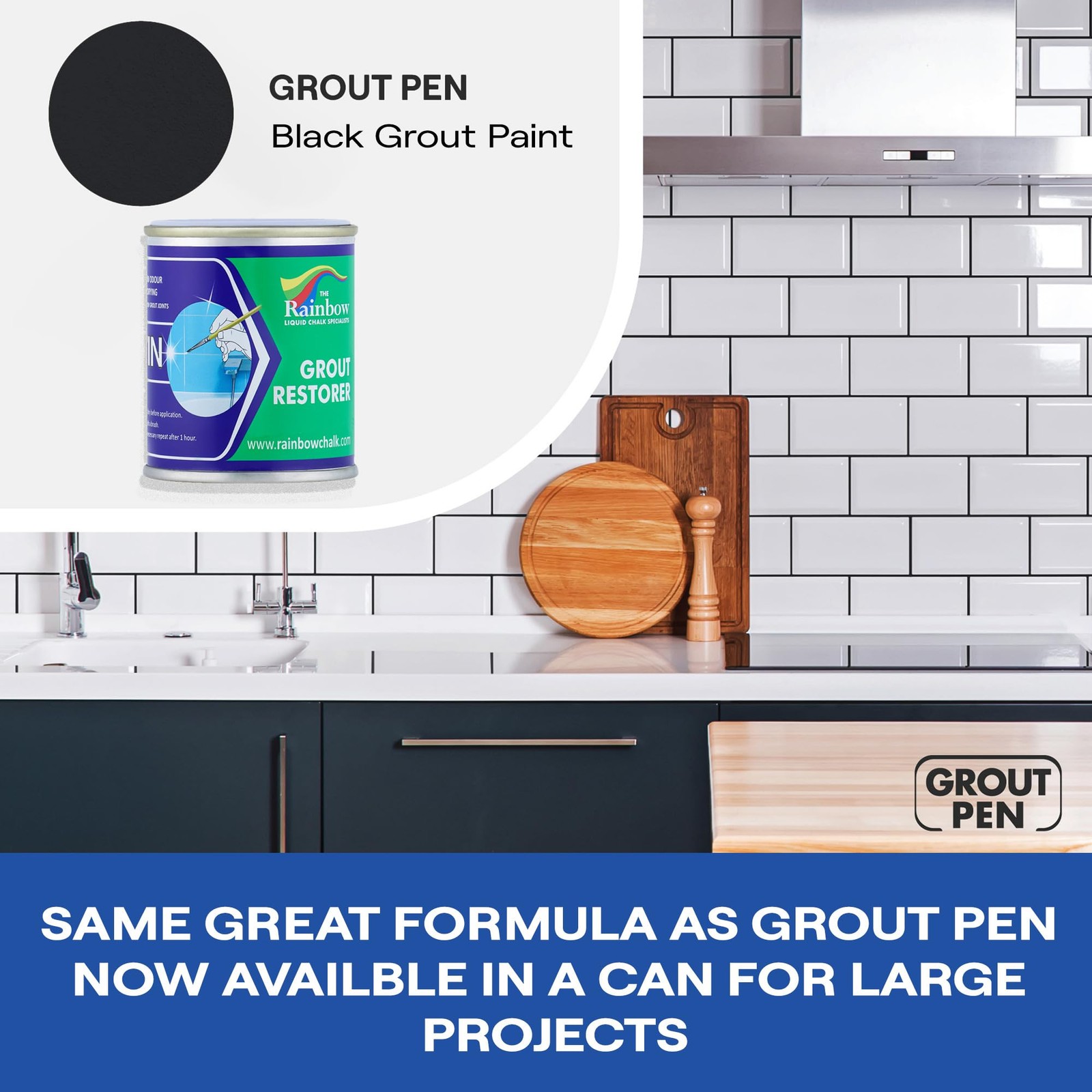 Grout Pen Black Grout Paint: Waterproof Tile Paint Grout Refresh Restorer for Fl