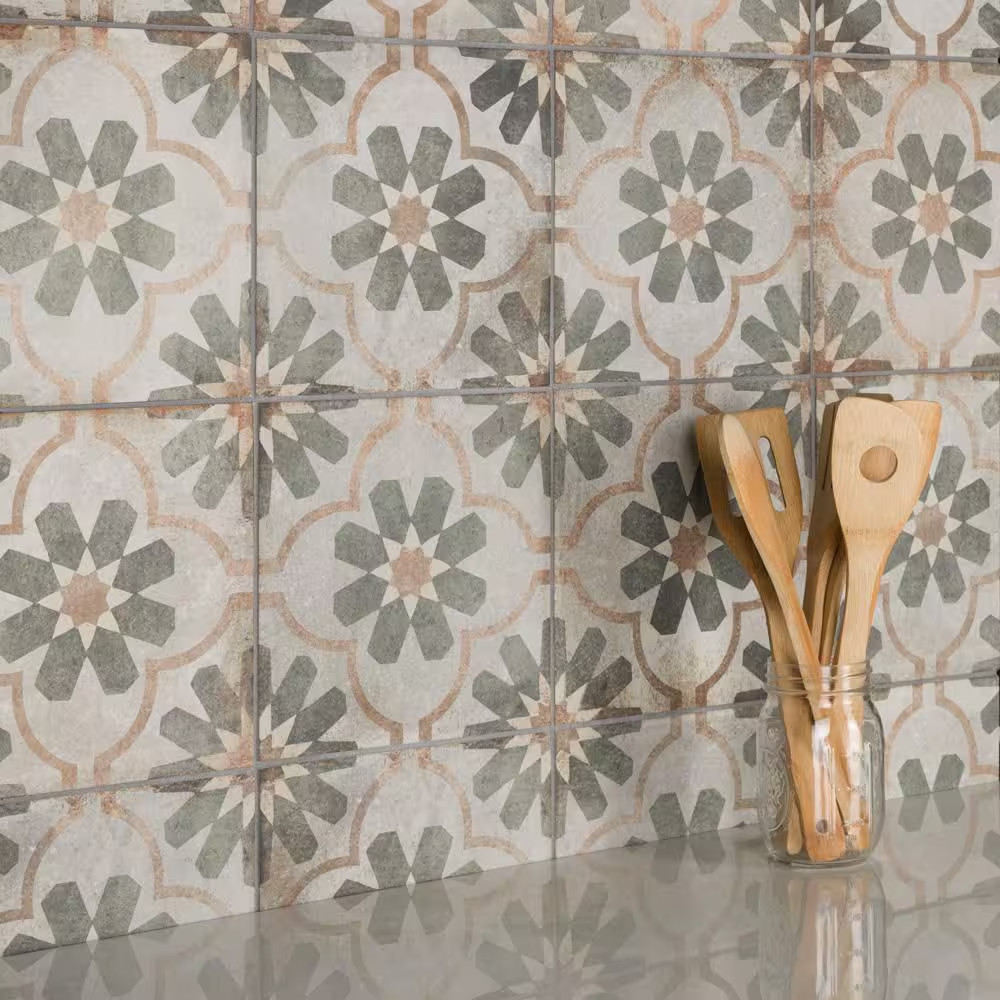 D’Anticatto Decor Florence 8-3/4 In. X 8-3/4 In. Porcelain Floor and Wall Tile (