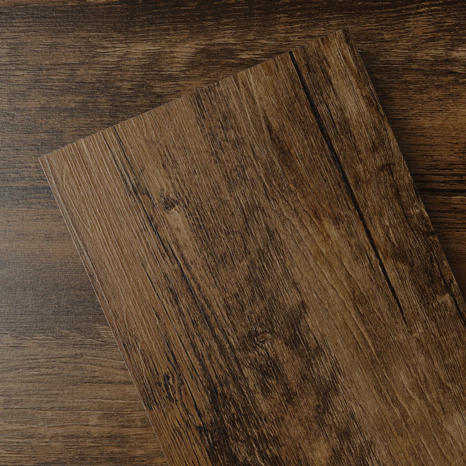 Peel and Stick Vinyl Flooring, 1 Piece Sample Wood-Effect, Rigid Core Easy DI…