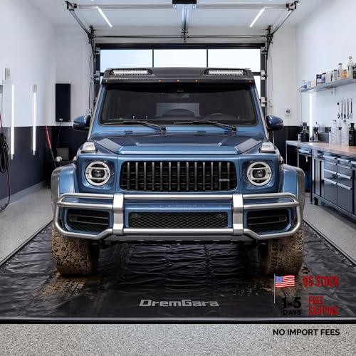7’9″ x 18′ Garage Floor Mat 610GSM PVC Containment Mat for Cars – Heavy-Duty
