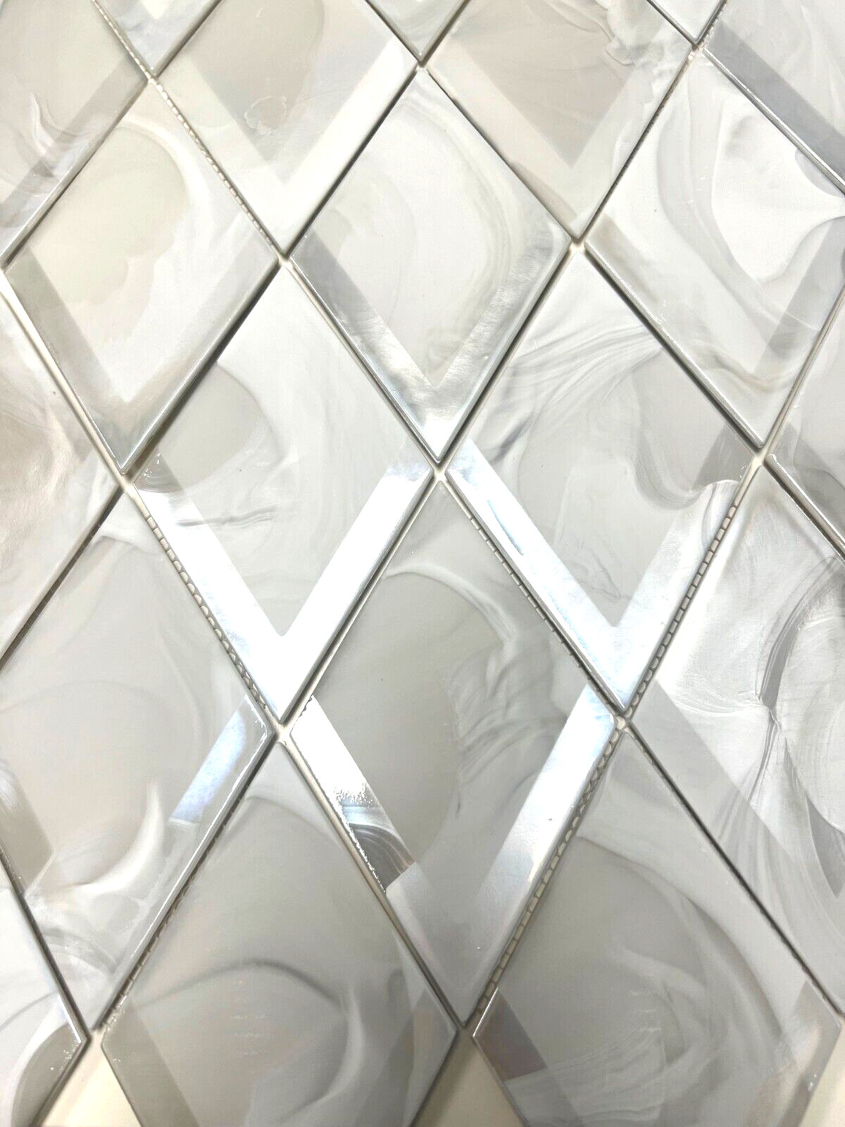 Diamond Spiral Galaxy 9.5x12x0.25 Iridescent Glass Tile Backsplash (Pack of 5)