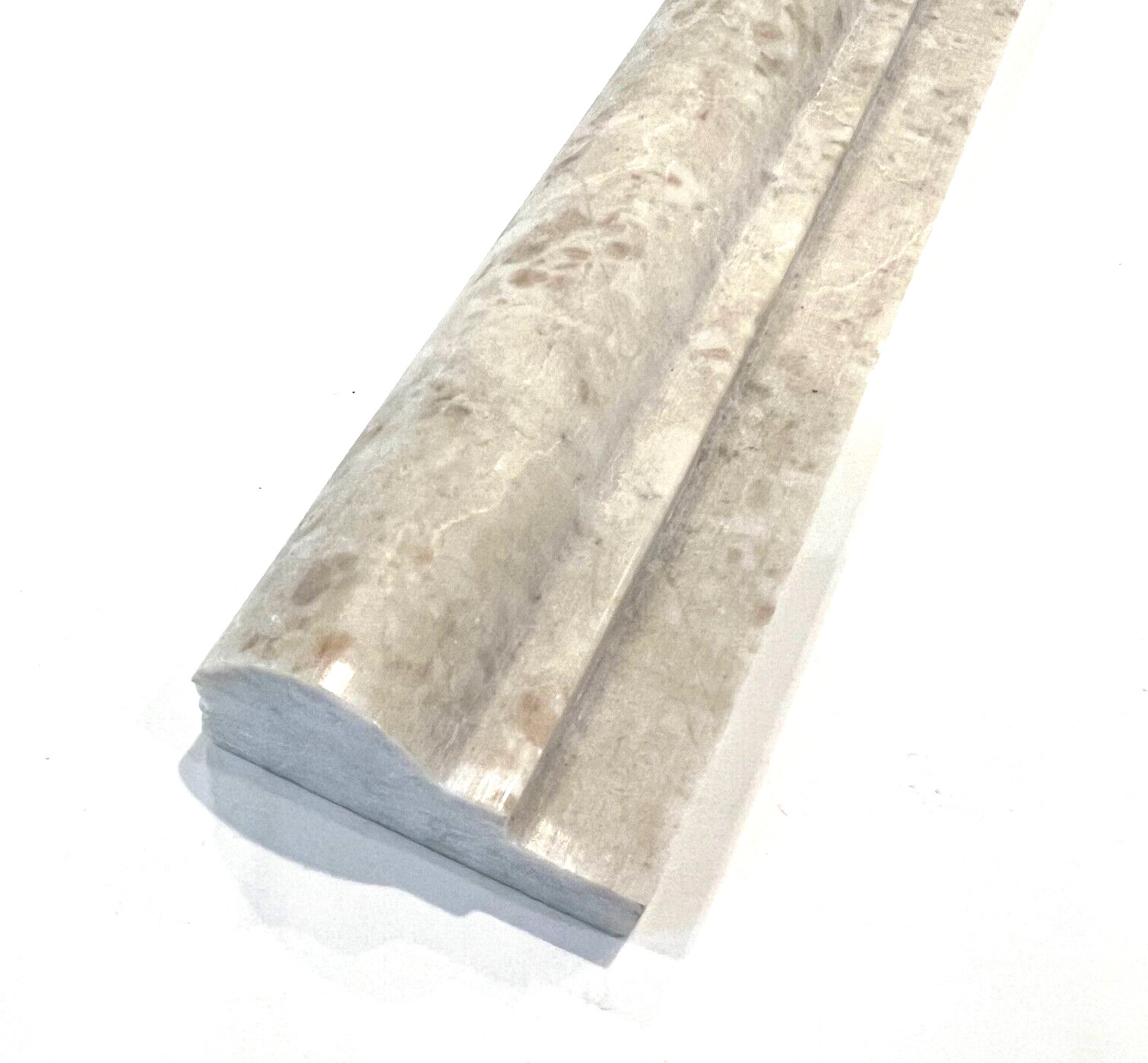 2X12 Cappucino Honed Marble Ogee Chair Rail Profile Molding Wall Trim Tile Bath