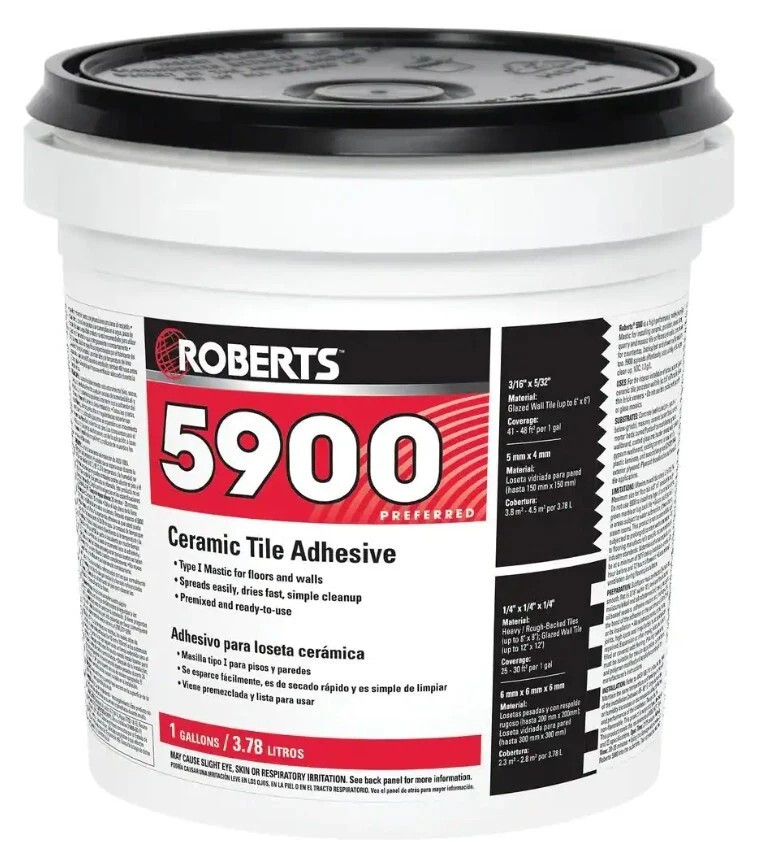 Roberts Ceramic Tile Adhesive Flooring Installation Glue Ready To Use 1 Gallon