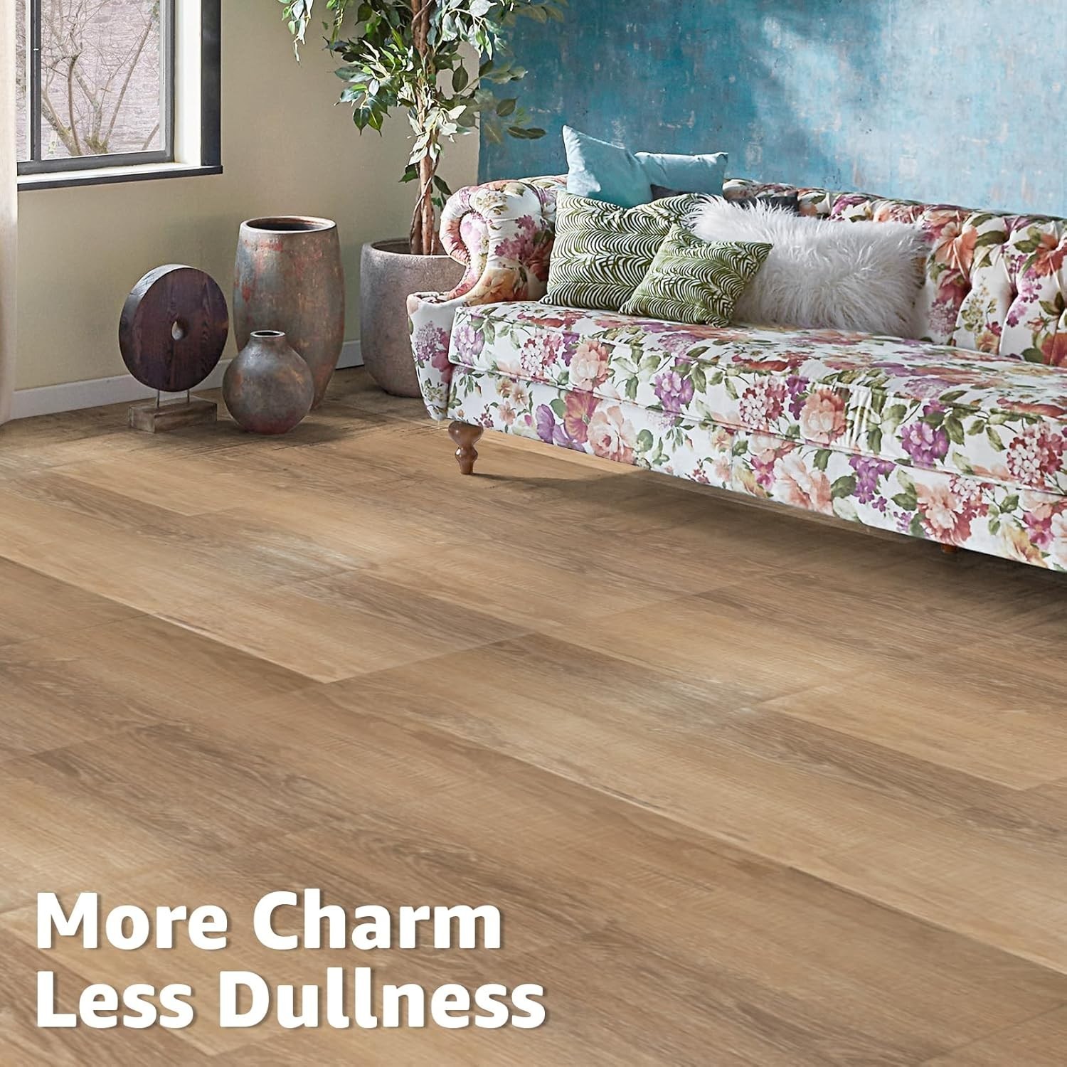 30 Sq. Ft Peel and Stick Vinyl Floor Tiles – Light Brown Ash