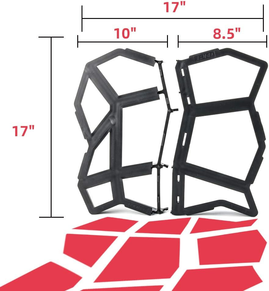 17″X17″X1.6″ Walk Maker Reusable Concrete Path Maker Molds Pathmate Stone Moldin