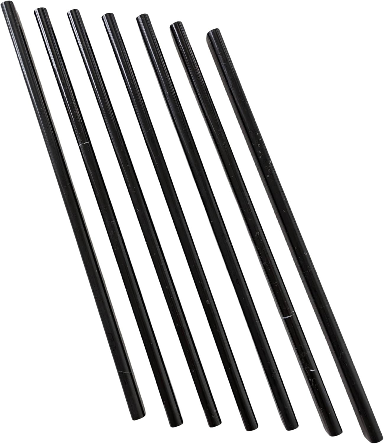 Polished Black Marble Pencil Tile Trim – 10 Pack for Backsplash & Walls