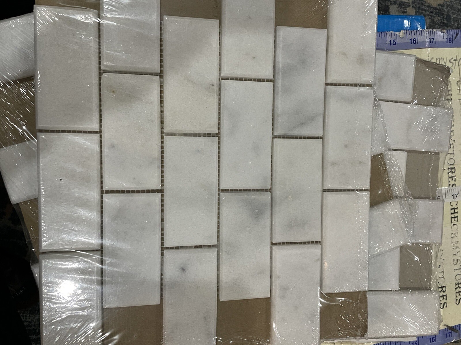 6 Sheets MSI Greecian White 11.81”x11.81” Polished Marble Mosaic Made Europe