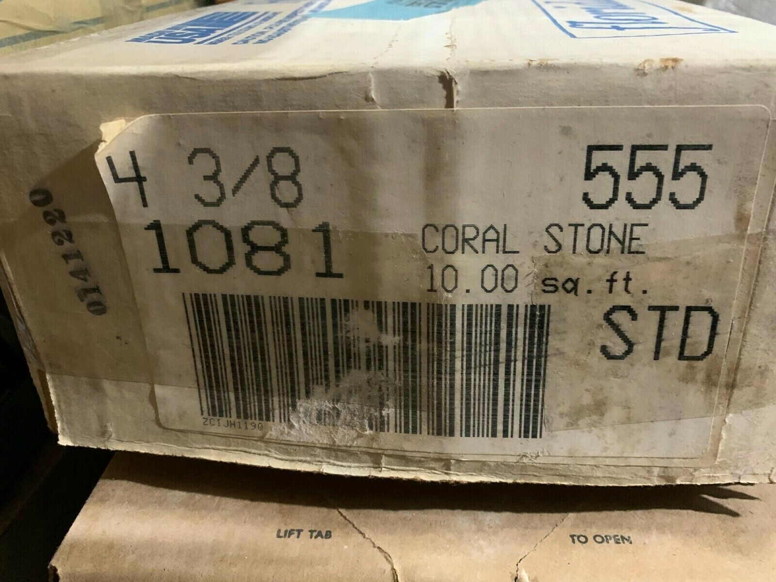 New Vintage Florida Ceramic 4 3/8″ X 4 3/8″ Bermuda Coral Stone Bullnose Gloss
