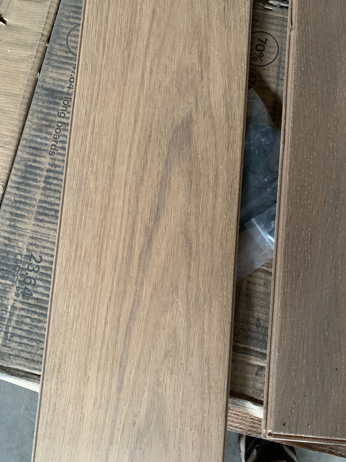 Brand New Delano French Oak 3/8 in. T x 6.5 in. W Water Resistant Wirebrushed En