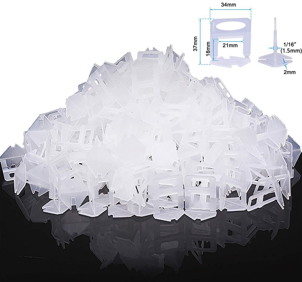 100X 1/16″ Tile Spacer Clip Leveling System Floor Wall Tile Stone Installation