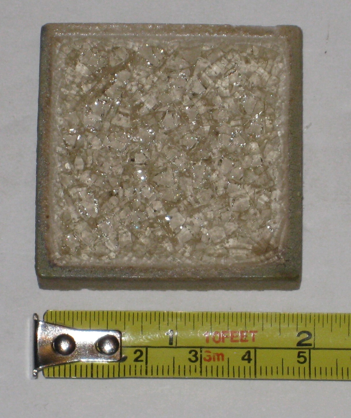 2″x2″ Crackle Glass Tile Deco Insert Accent Wall Tile – Acorn – Lot of 10 pcs