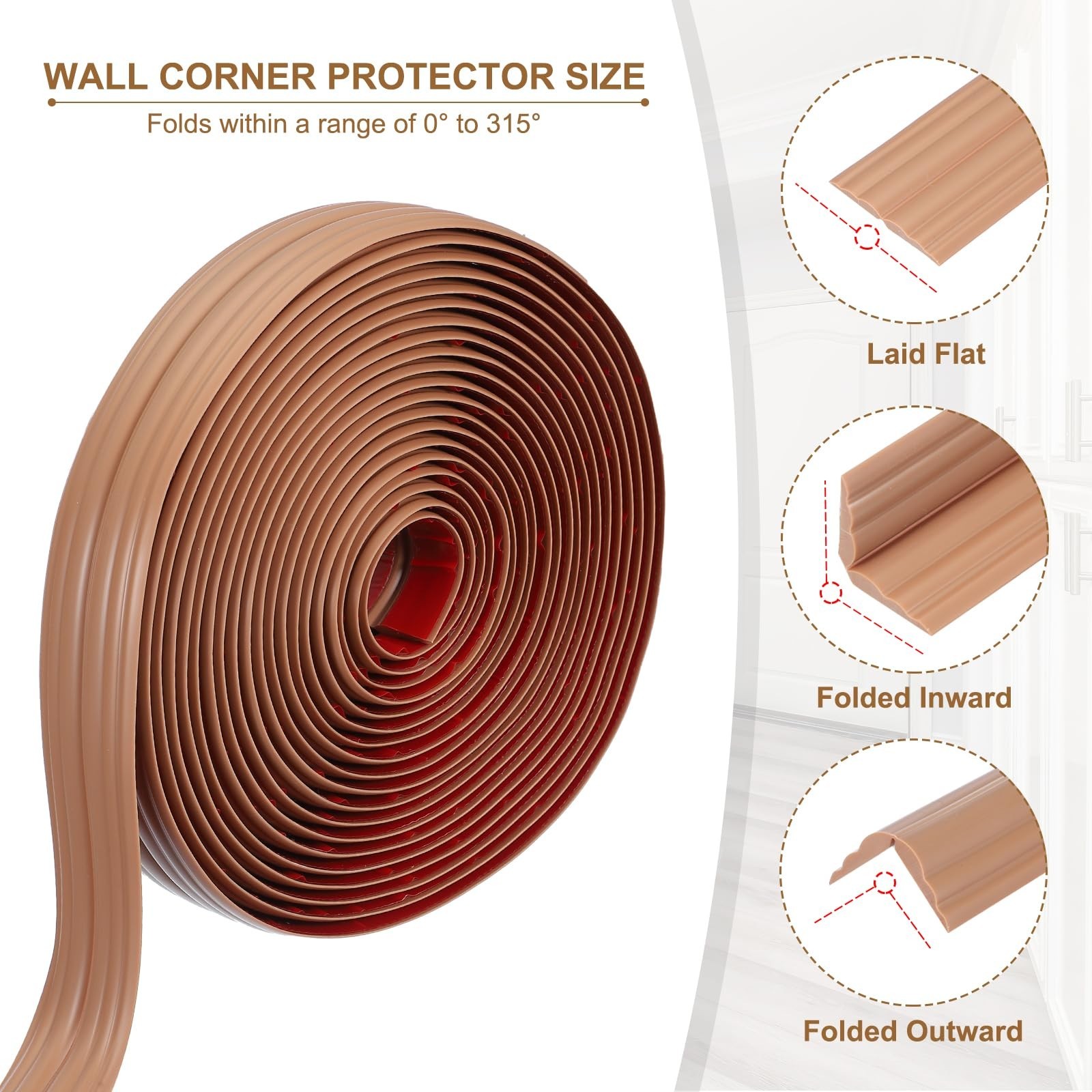 PATIKIL Wall Corner Protector 1.6 In X 20 Ft, Self Adhesive Wall Corner Guard