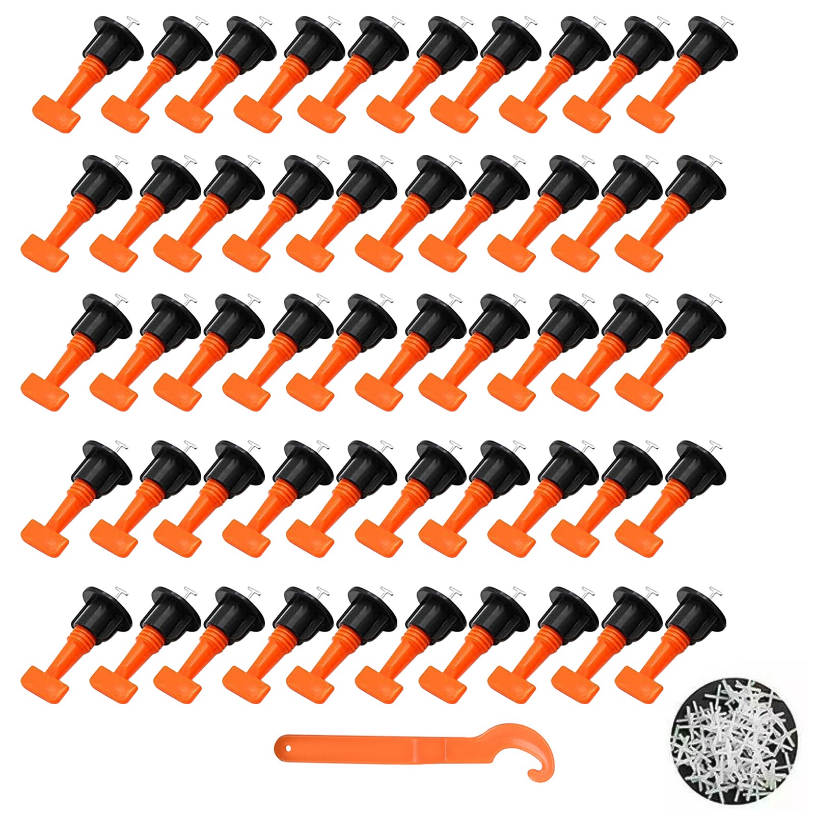 151pcs Tile Leveling System Reusable Flat Ceramic T-Lock Locator Spacer Tools F